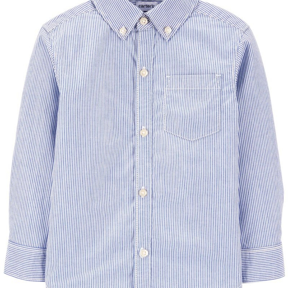 Carter's Striped Blue Shirt Size 6
